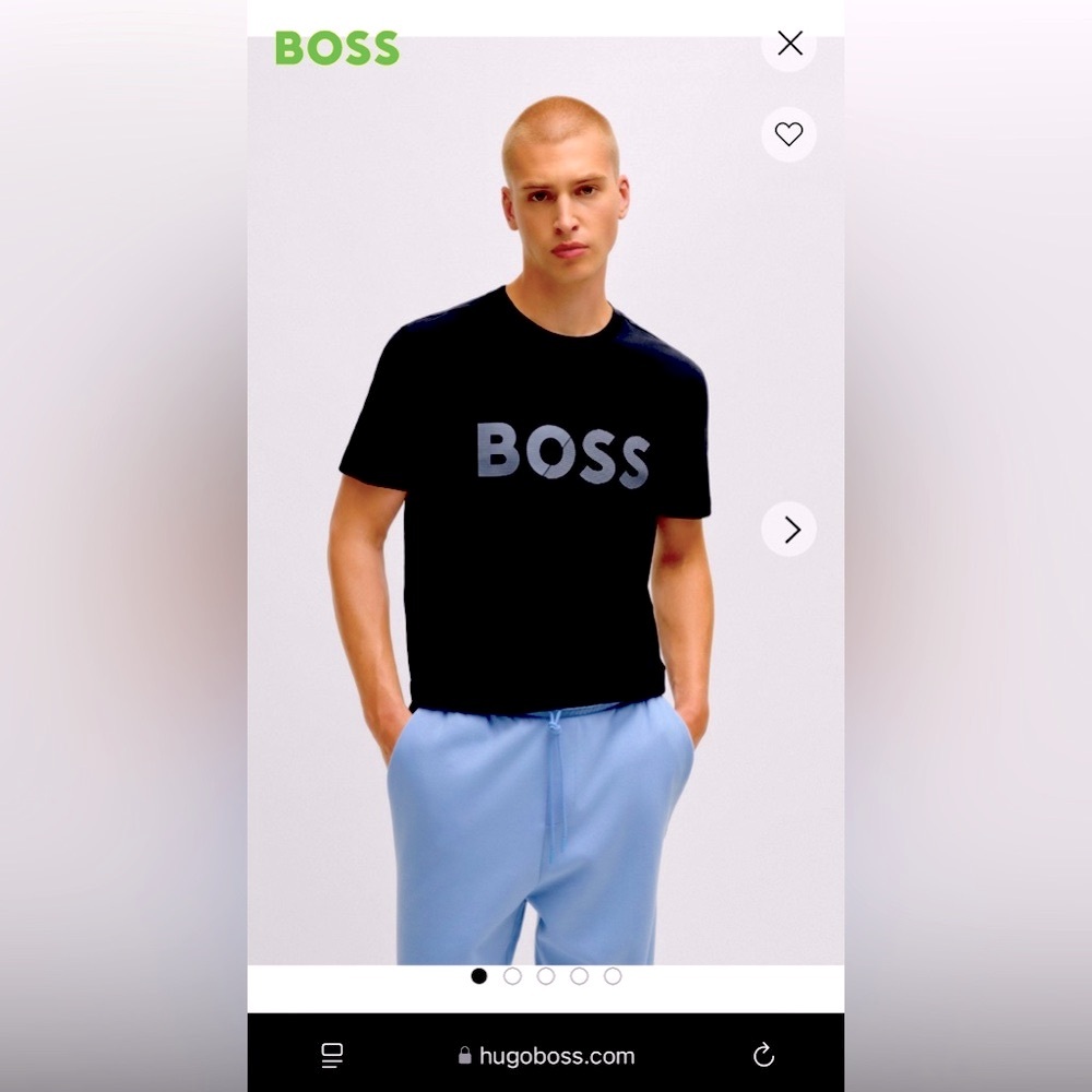 NWT Men’s BOSS logo T-Shirt; black;